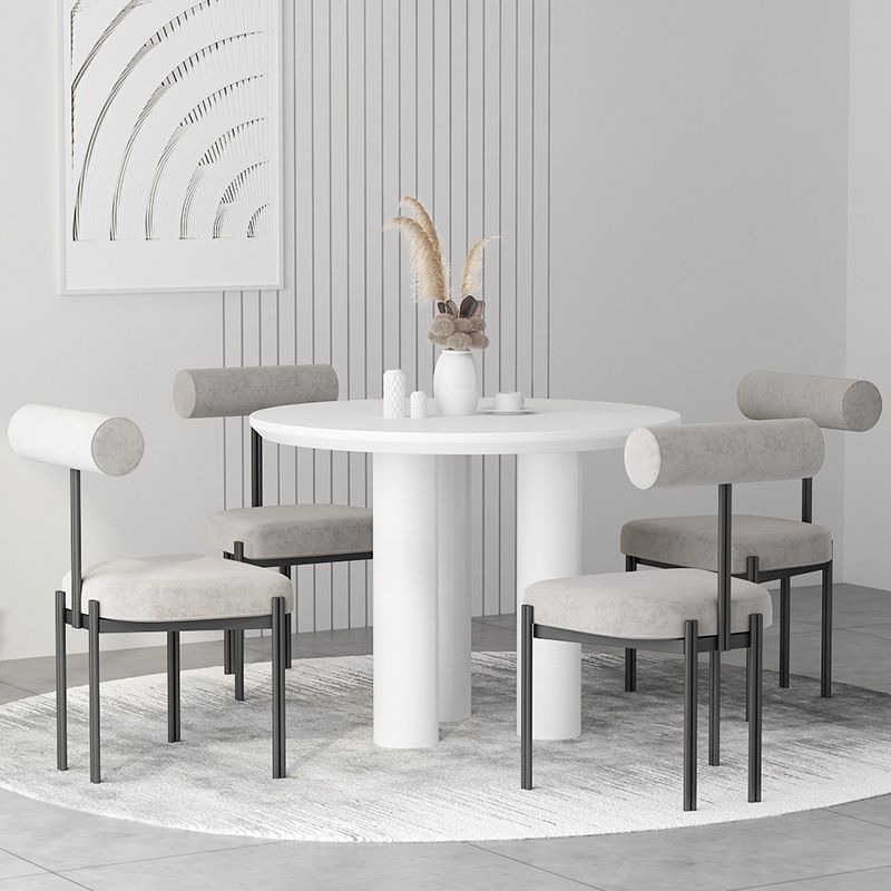 Modern Round Sintered Stone Dining Table Set 1/2/5 Pieces Dining Set for Home Use