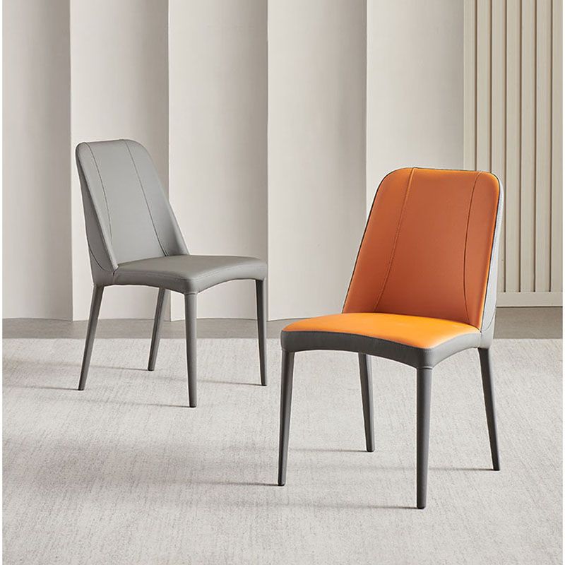 Chaise d'appoint industrielle pour la maison Chaise d'appoint rembourrée en métal à dossier solide (Ensemble de 2)