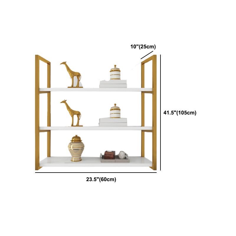 Rectangle Wooden Shelf Bookcase Wall Mounted Industrial Home Office Bookshelf