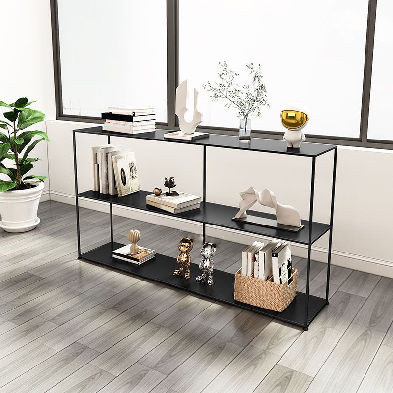 Contemporary Style Bookcase Open Back Metal Bookshelf for Home Office