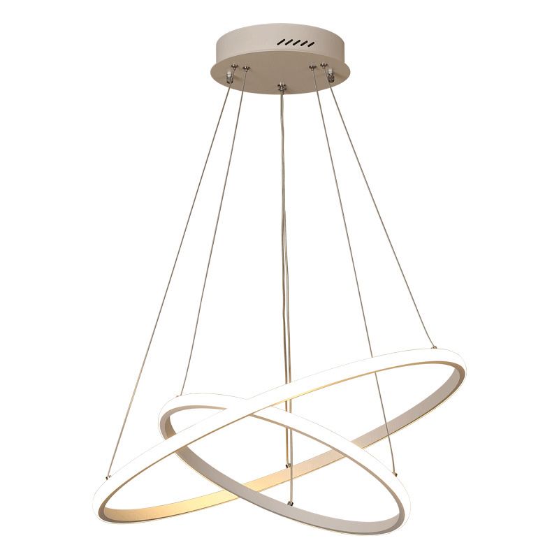 Contemporary Circle Pendant Light Fixture Aluminum Hanging Pendant Light for Living Room