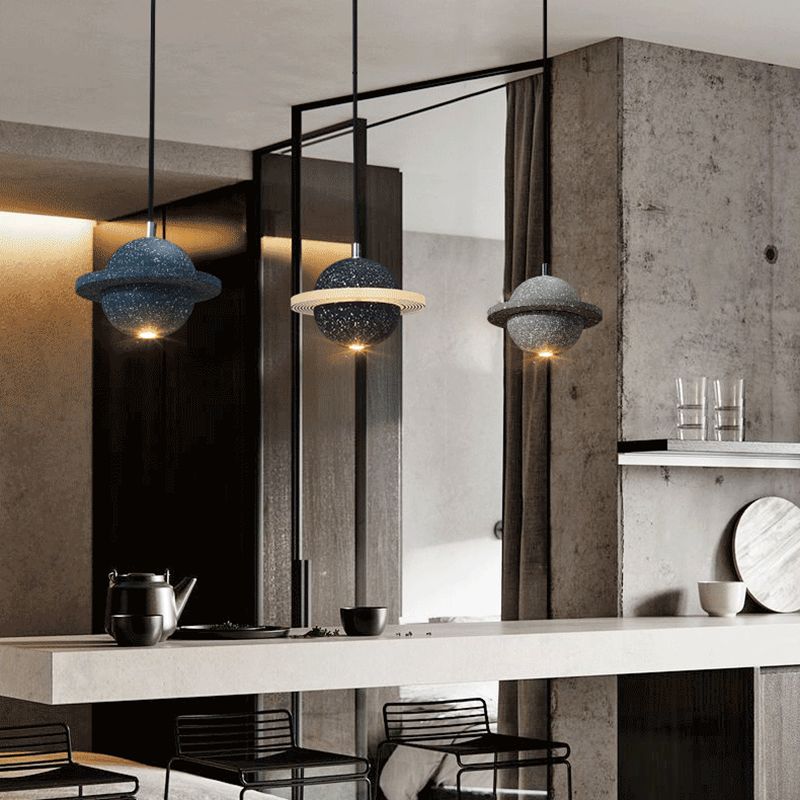 Salle d'étude de pendentif en ciment moderne l'éclairage de suspension globale