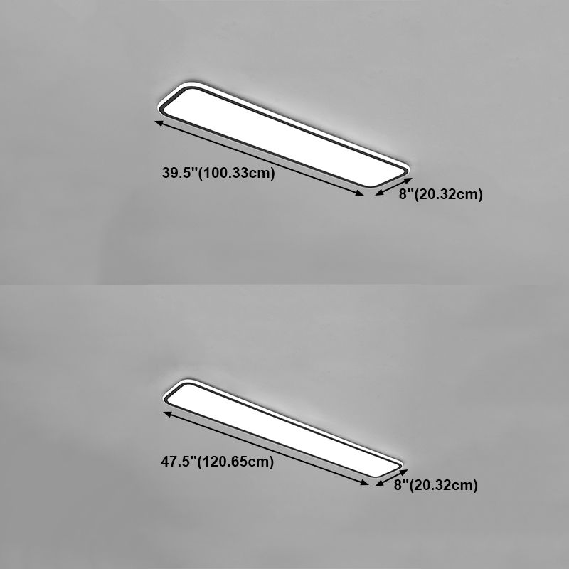 Metal Square Flush Ceiling Light Modern 1 Light Flush Ceiling Light Fixtures in White