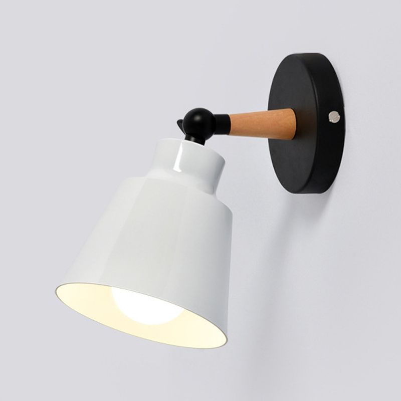 Contemporary Wood Wall Light Macaron Lighting for Living Room