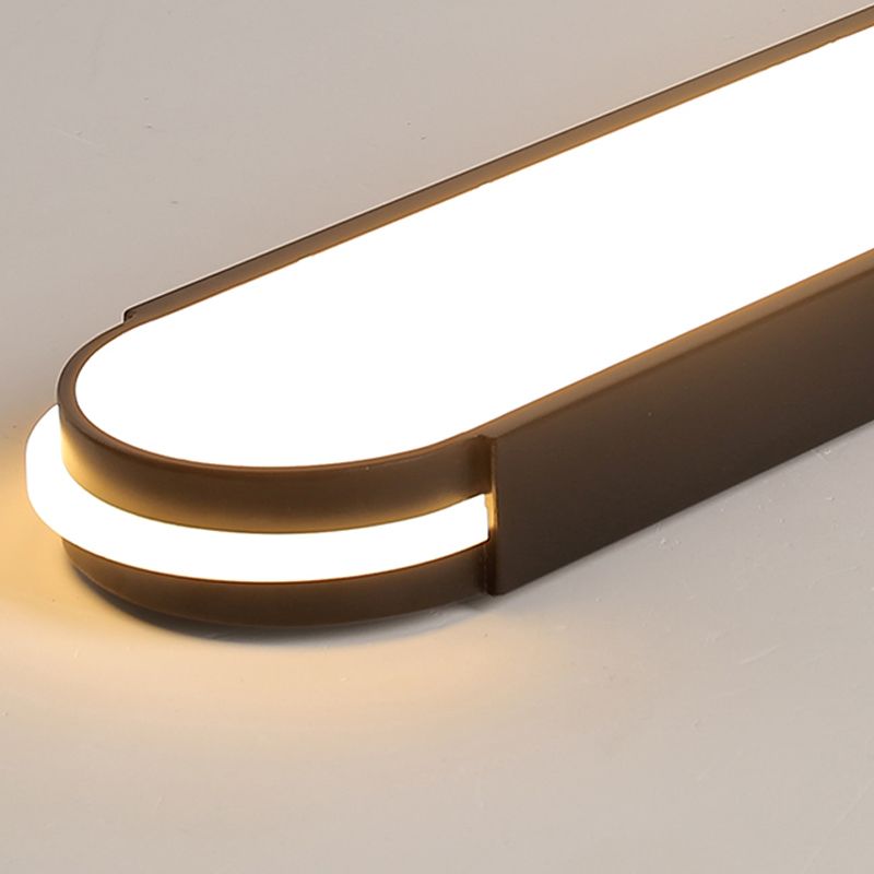 Metal Oval Flush Mount Light Fixture Minimalist Style LED Flush Ceiling Light Fixture