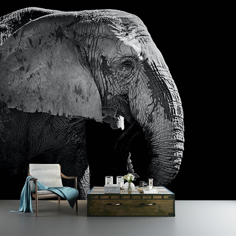 Contemporary Style Wild Animal Mural Horizontal Photography Sitting Room Wall Mural