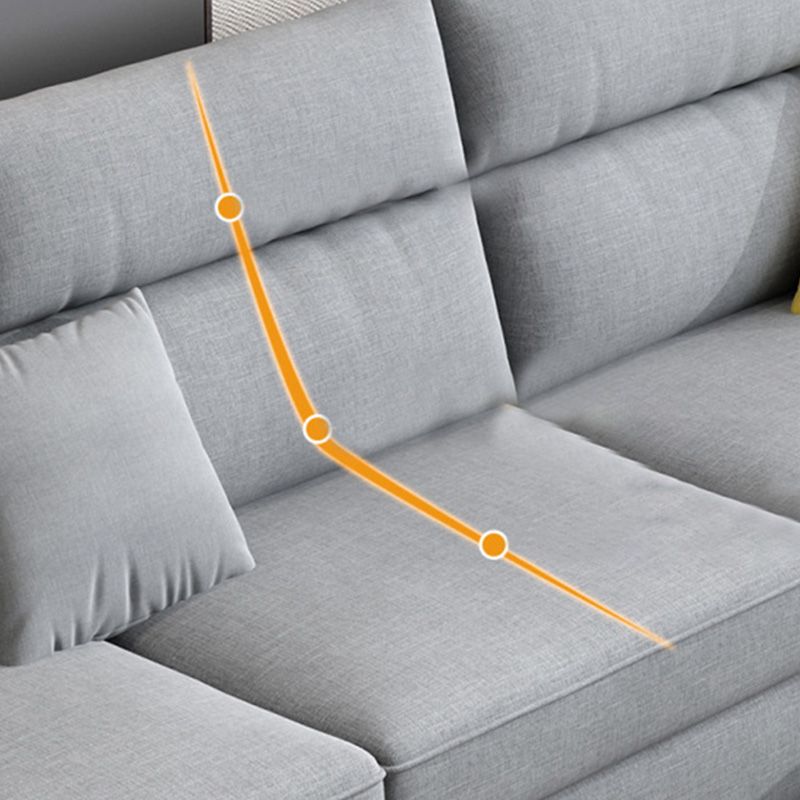 Contemporary 4-seater Fabric Sectional 125.98" W Pillow Top Arm