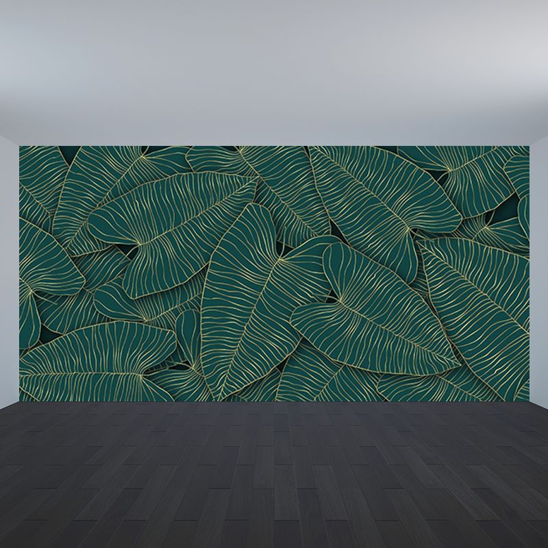 Tropical Plants Wall Mural Tropical Style Mildew Resistant for Sleeping Room