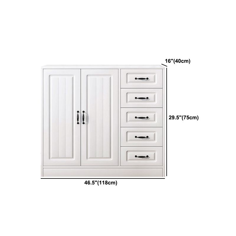 Modern Rectangle White Manufactured Wood Water Resistant Chest