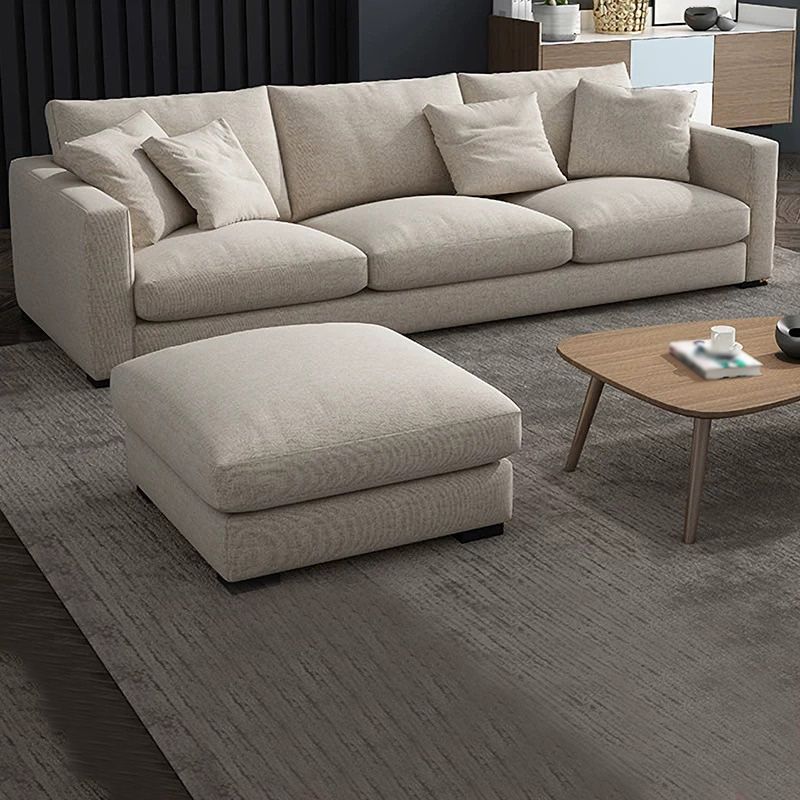 Moderner Kissen -Kissen -Armlehnen -Latexsitz mit Baumwoll- und Nachahmungledersofa gefüllt