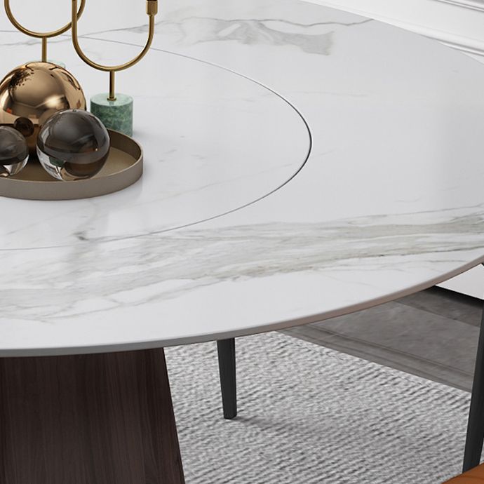 Modern Style White Stone Table Round Dining Table for Kitchen