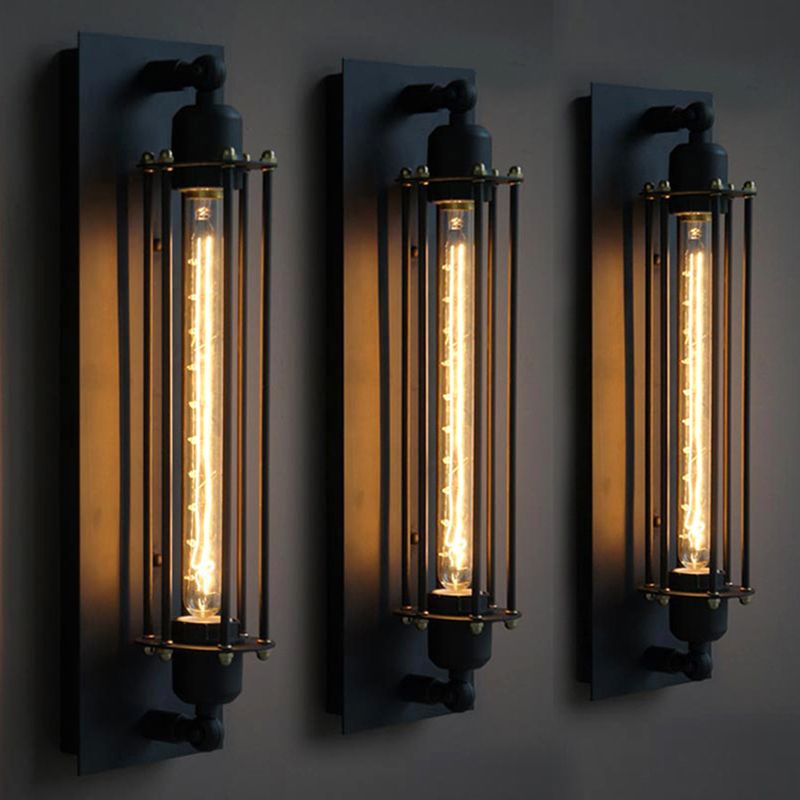 Retro Industrial Style Cage Wall Lamps Metal Wall Lighting Fixtures for Corridor