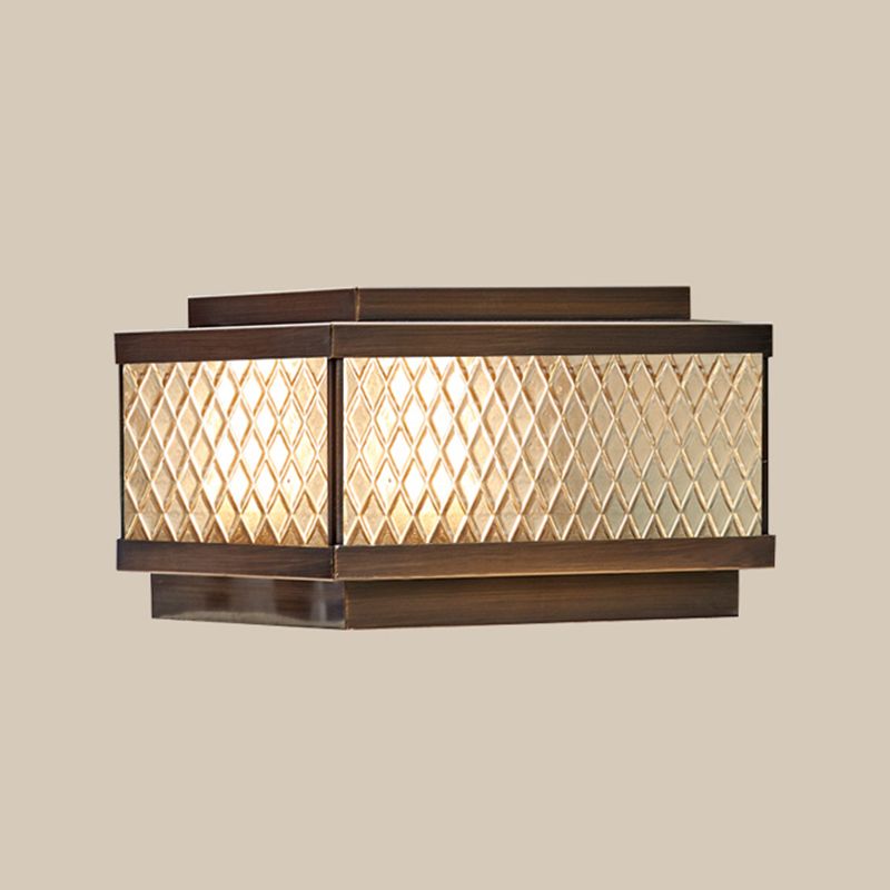 Contemporary Pillar Light Geometric LED Solar Lighting Fixture for Backyard