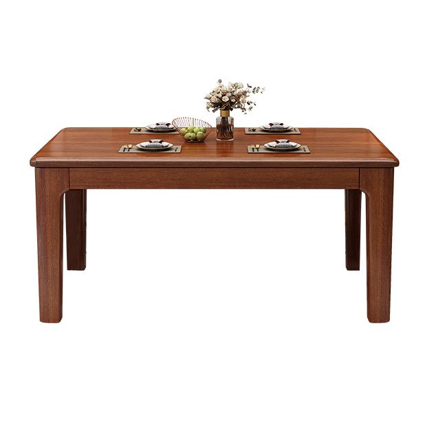 Solid Wood Mid-Century Modern Table Wood Top Table for Dining Room