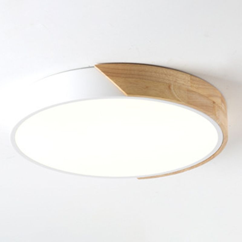 Geometry Shape LED Ceiling Lamp Modern Macaroon Iron 1 Light Flush Mount for Study Aisle