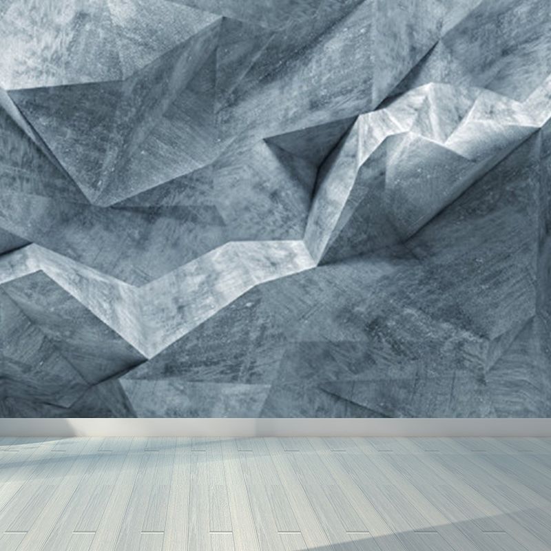 Blue Contemporary Style Mural Wallpaper Giant Graphic Wall Covering for Guest Room