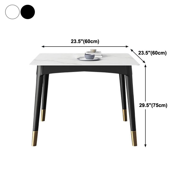 Stone Dining Room Collection Industrial Style Square 4 Legs Furniture for Home