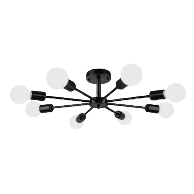 Metal Sputnik Shape Flush Mount Lights Modern Multi Light Flush Mount Light Fixtures