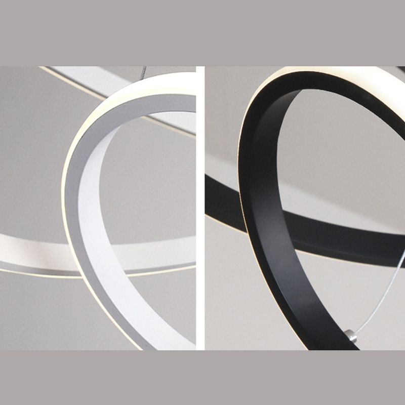 Multi-Tier Chandelier Light Fixtures Modern 3-Light Chandelier Pendant Lamp with Acrylic Shade