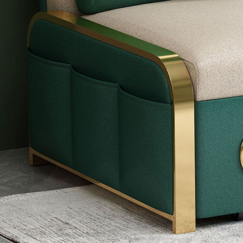 Modern Style 35.43"H Faux Leather Armless Sofa Bed for Apartment
