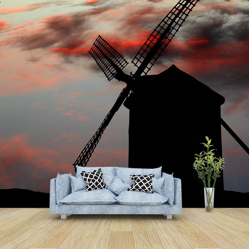 Photography Environment Friendly Mural Wallpaper Windmill Living Room Wall Mural