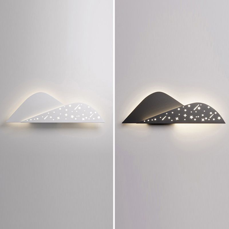 Modern Metal Wall Sconce Geometric Shape Wall Light with Acrylic Shade for Bedroom