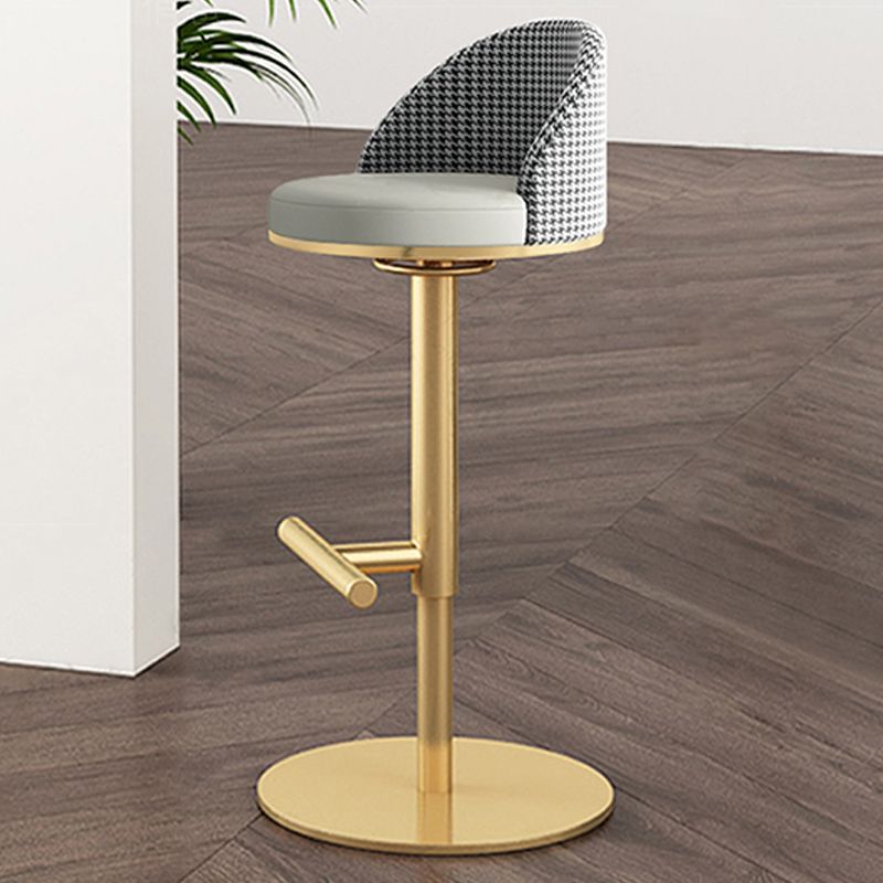 Adjustable Height Armless ar Chair Modern Upholstered Rotatable Bar Stool