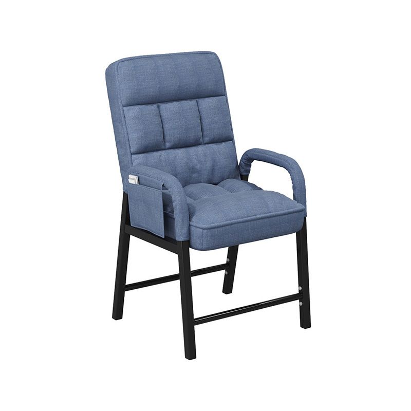 Linen Lounge Chair 17.71" L x 22.44" W x 34.64" H Adjustable Accent Chair with Storage