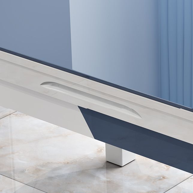 Modern Scalable Glass Desktop Metal Legs Dining Table for Dining Room