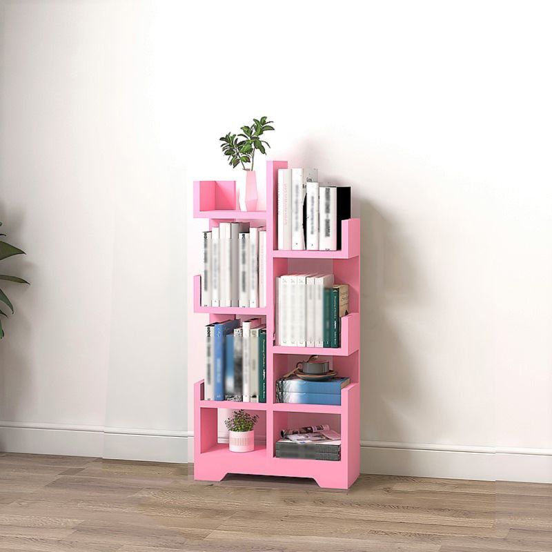 Scandinavian Manufactured Wood Geometric Bookshelf Vertical Open Bookshelf