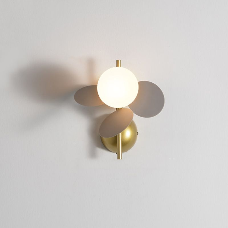 Round Bedroom Wall Mounted Lighting Metal Nordic Style Wall Mounted Light Fixture