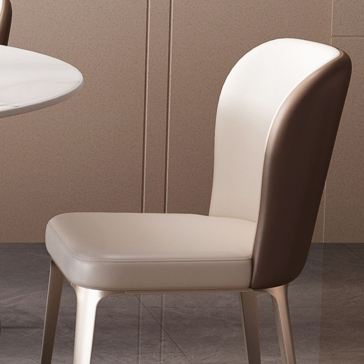 Sintered Stone Dining Table Set 1/4/5/7 Pcs Round Dining Table and Upholstered Chairs