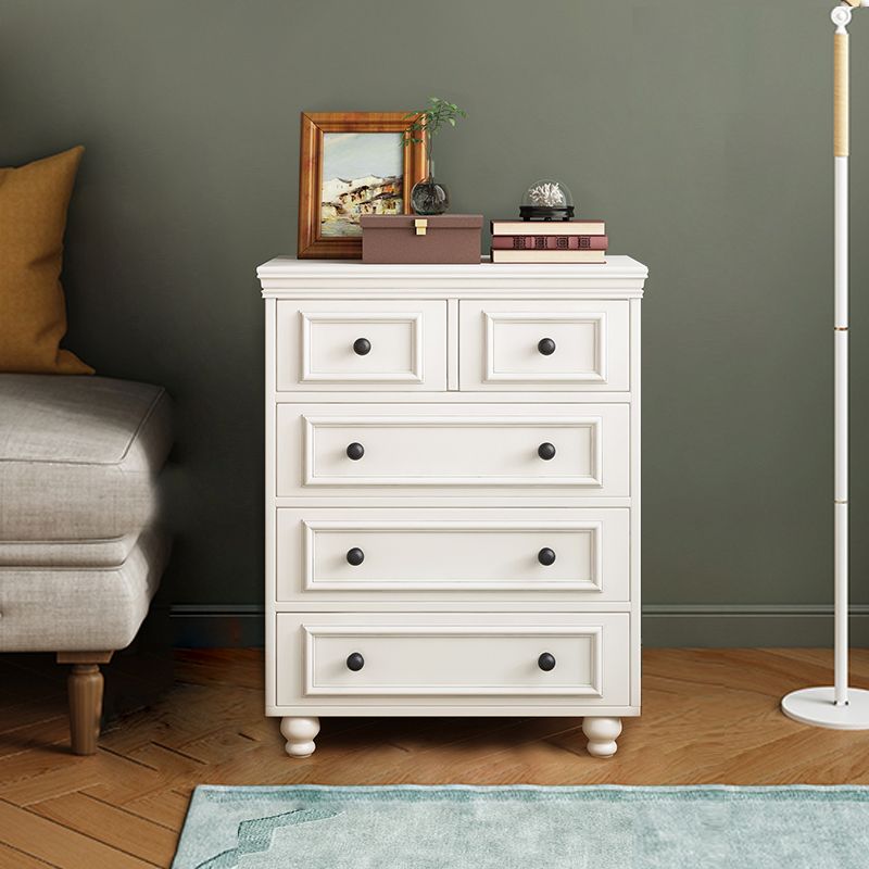 Contemporary Rectangle Chest/Cabinet with Drawers in Rubberwood