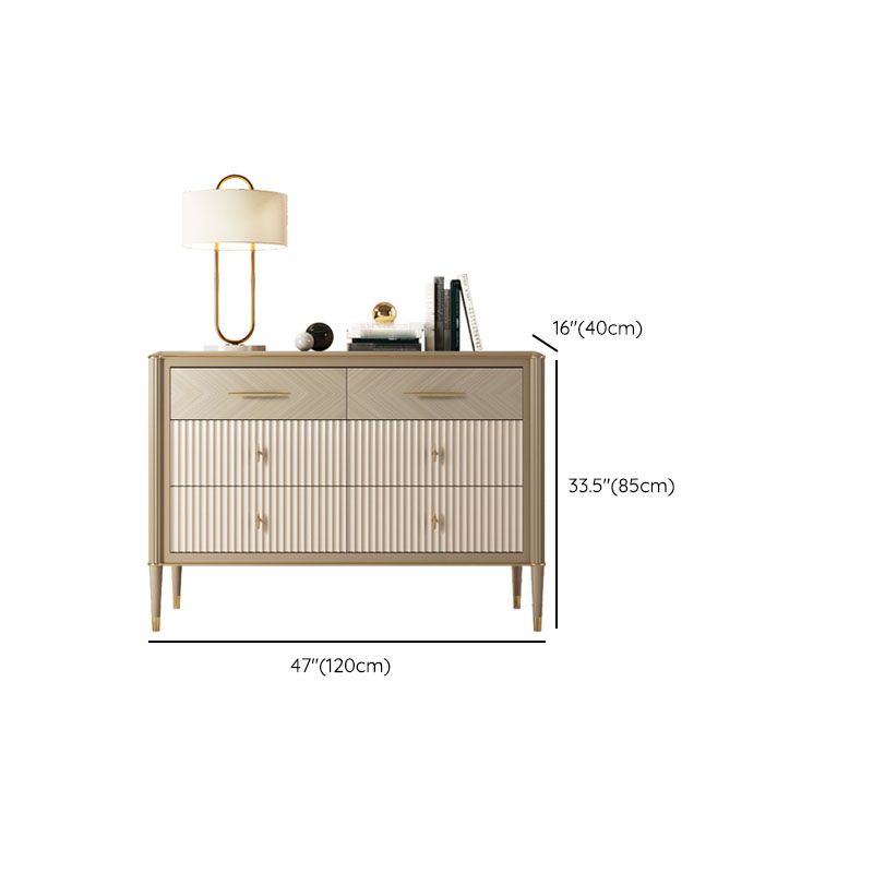 Traditional Horizontal Double Dresser Wood Storage Dresser for Home