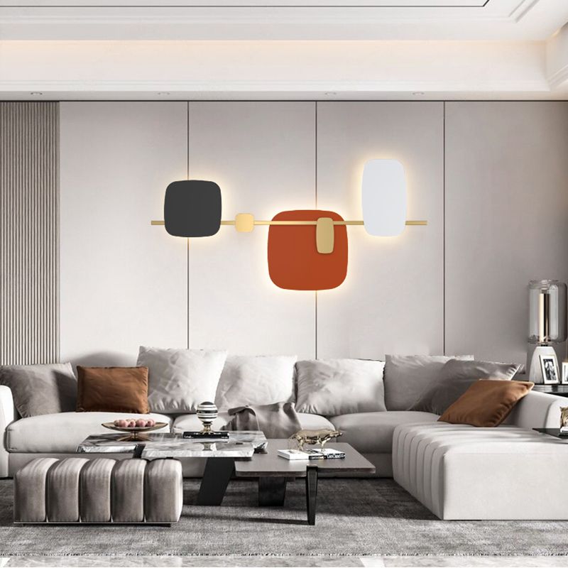 Luces de pared de forma de geometría de lámparas de pared de metal de estilo moderno