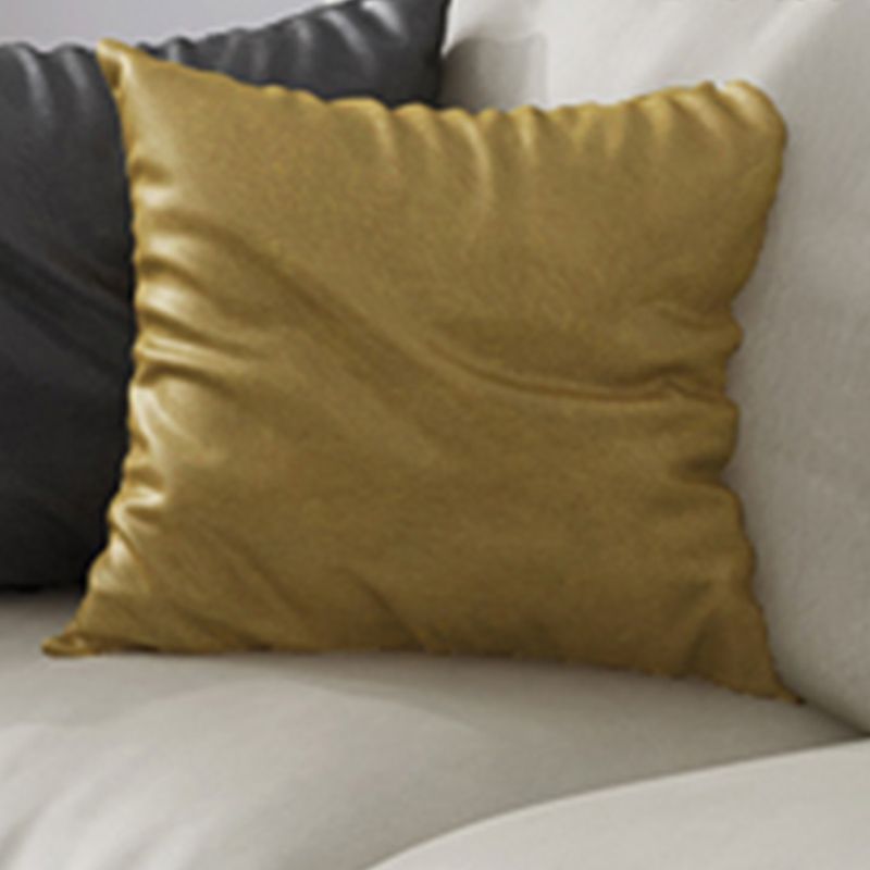 Contemporary Cushions Standard Recessed Arm Living Room Faux Leather Sofa