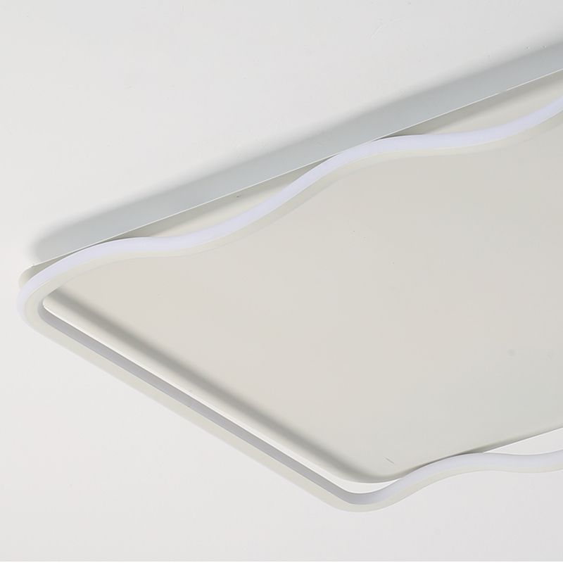 Rectangle Shape White 1-Light Flush Mount LED Lights New Modern Ceiling Light Fixture