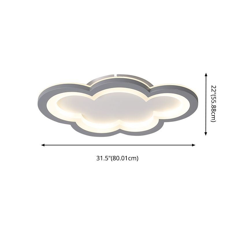 Joli plafonnier LED à motif de nuage, plafonnier pour chambre d'enfant