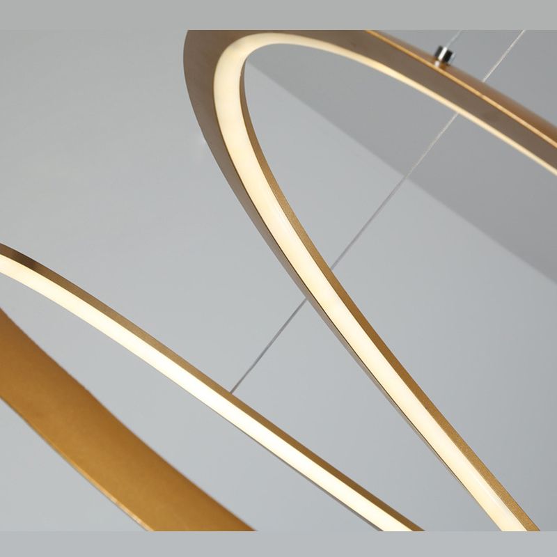 Modern LED Pendant Light Fixture Twisted Suspended Lighting Fixture with Acrylic Shade