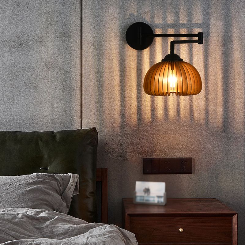 Nordic Style Wall Light Geometry Shape Wall Lamp with Iron Base for Bedroom