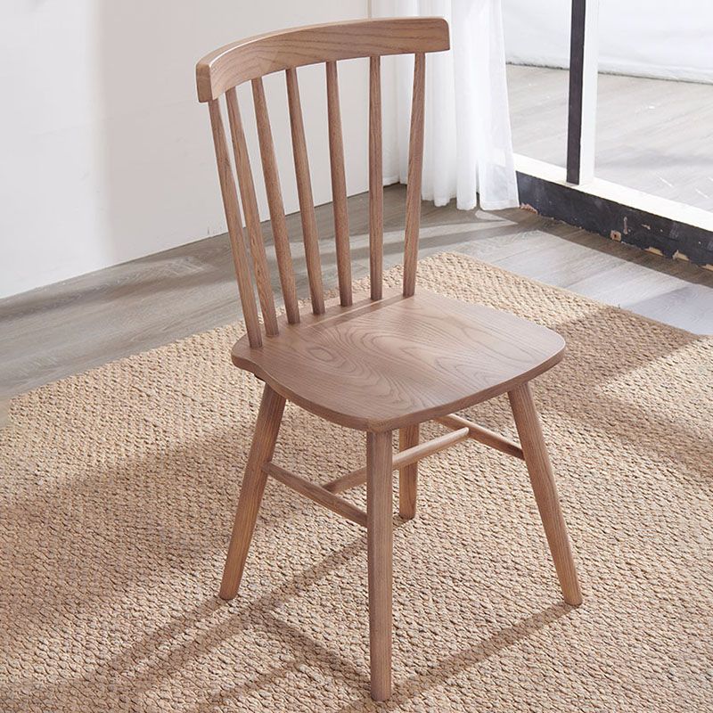 Scandinavian Armless Side Chair Wood Dining Side Chair for Home