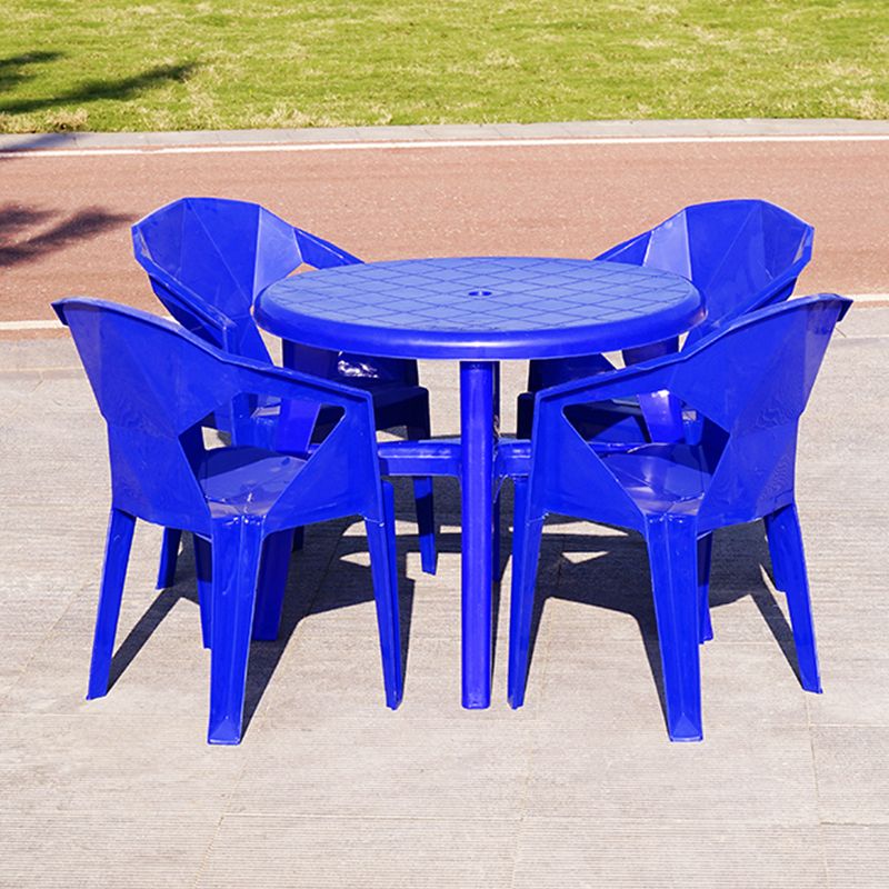 Patio Dining Sets Modern Plastic 4/5 Pieces Patio Dining Table Set
