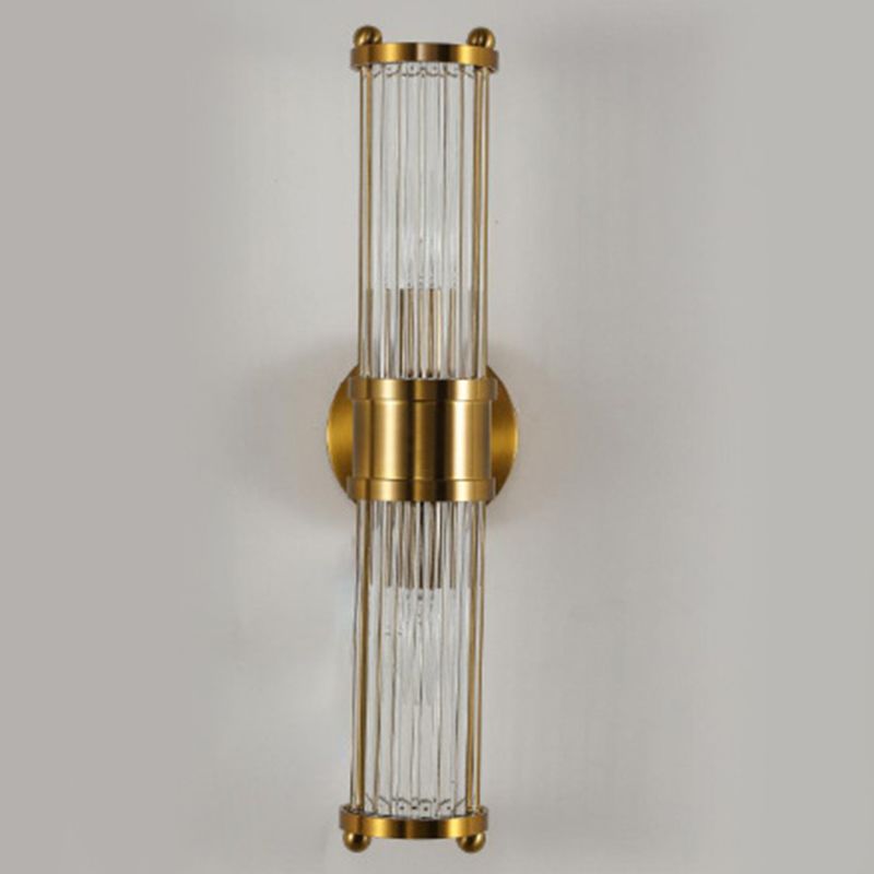 Modern Style Cylinder Shape Wall Sconce Crystal Sconces for Bedroom