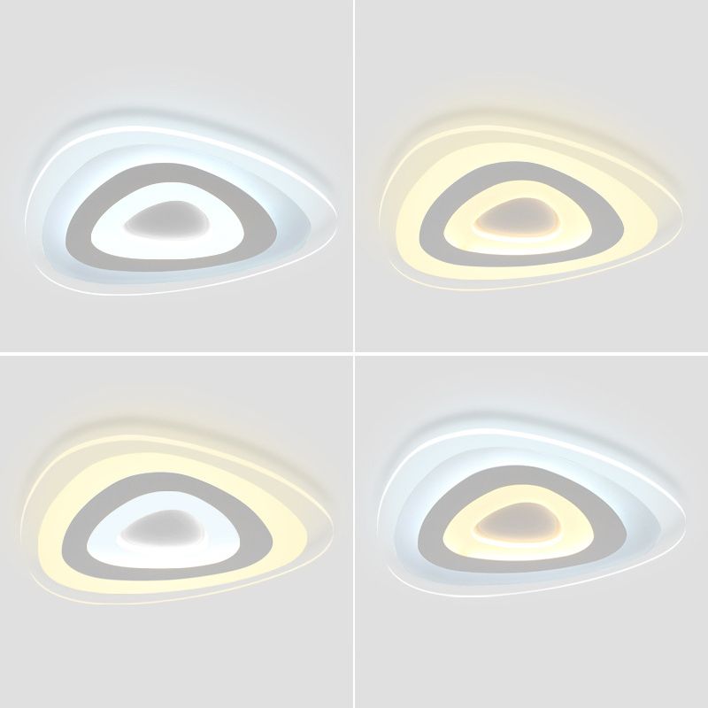 Geometrical Acrylic Led Flush Mount Ceiling Lamp Fixtures Modern Style 1-Light Flush Light