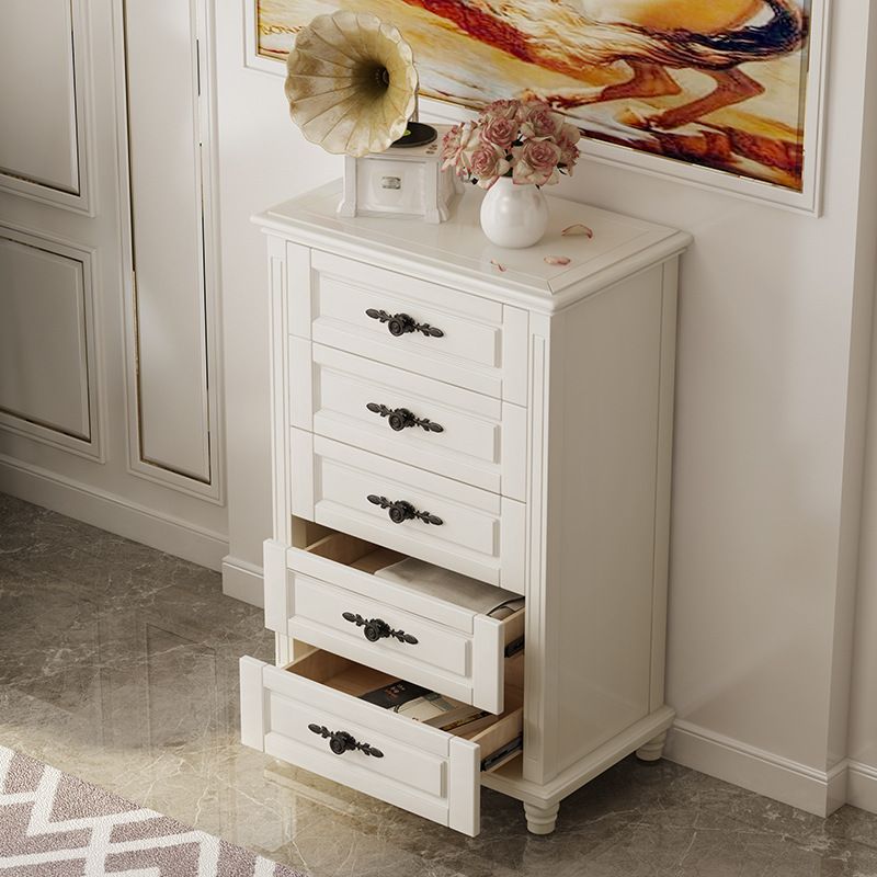 Mid-Century Modern Wood Chest 43.3" Tall 5 - Drawer Accent Chest