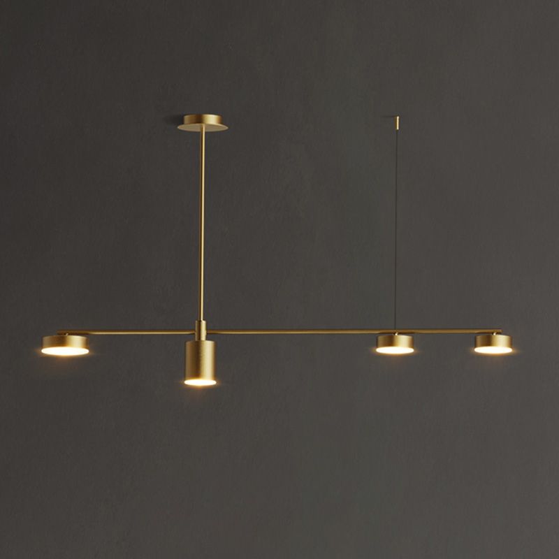 Drum Dinning Room Island Ceiling Light Metal LED Minimalist Island Pendant Light