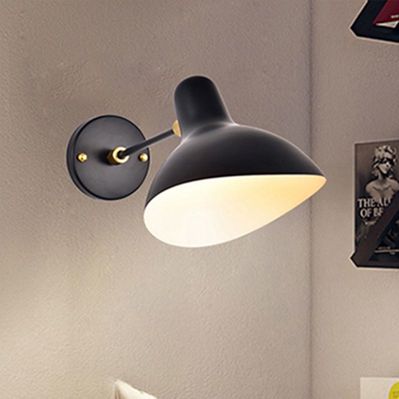 Modernistische stijl Duckbill SCONCE LICHTING METALLIEK 1 Lichte woonkamer Wandgemonteerde lamp in zwart/grijs