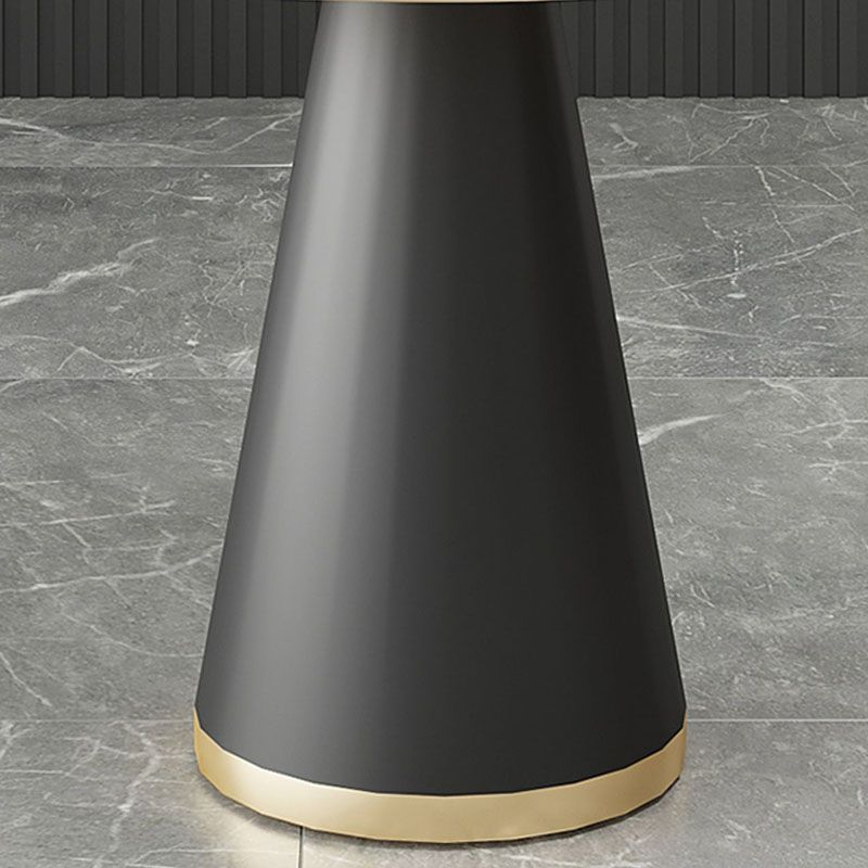 Modern Style Dining Table Sintered Stone Table with Pedestal Base