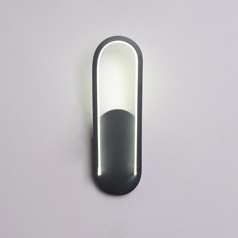 Zwart/wit hellende half langdurige sconce minimalistische acryl-LED-wand gemonteerd licht in warm/wit licht voor salon