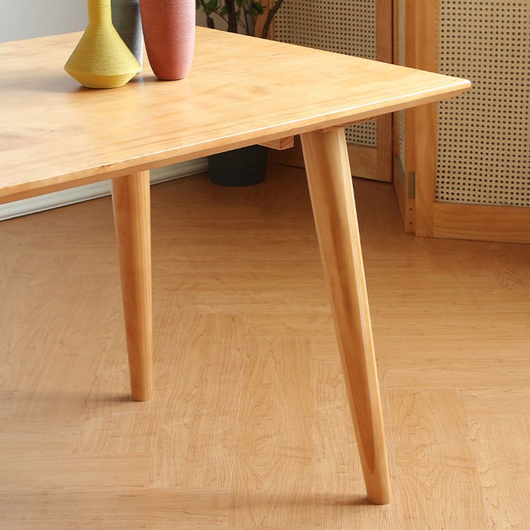 Natural Finish Pine Wood Dining Set 1/2/3/5/7 Pieces Modern Dinette Set